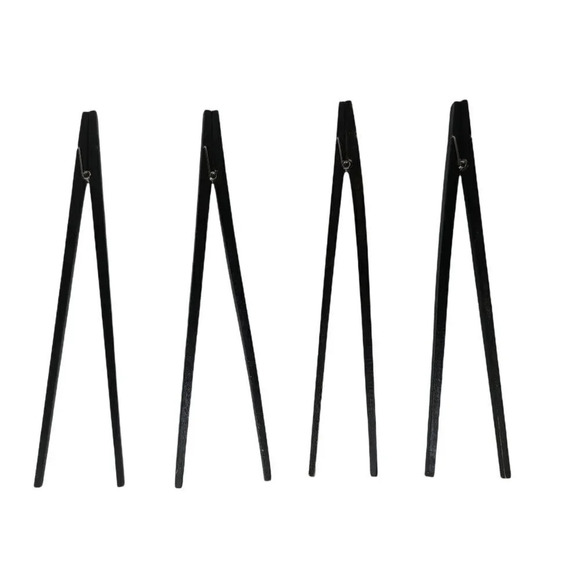 Chopsticks Set of Four Clothespins Training  Black - Picture 1 of 8
